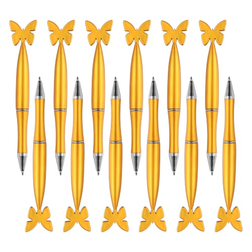 Bolígrafos de mariposa con punta de 1.0mm de tinta fluida y suave mecanismo giratorio, 12 uds