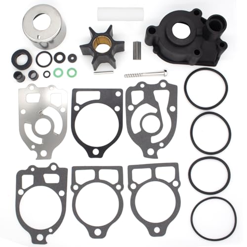 Image of QuickMarine 96148A8 Water Pump Impeller Repair Kit for Mercury Marine 75-200 HP Outboard Motors and MerCruiser Drives Replacement 46-96148A8 46-96148Q8 Sierra 18-3517 Boat Engine