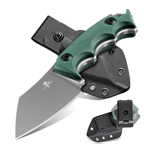Image of Purple Dragon EDC Fixed Blade Knife with Rotatable Sheath,D2 Survival Knife