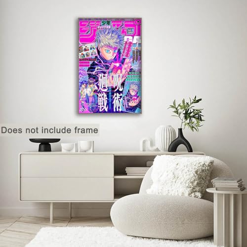 DQLSYJHK Anime Jjk Poster Manga Cover Wall Art Canvas Print Cartoon Posters for Bedroom Living Room Wall Decor (8x12inch-Unframed,A)