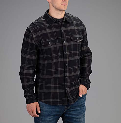 Vortex Men's Timber Rush Flannel Shirts - Mechanical Stretch, Moisture Wicking, Underarm Gusset3