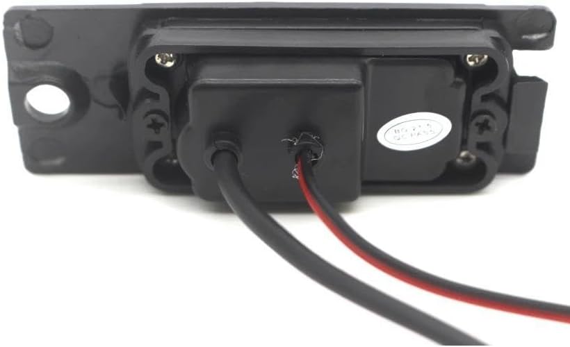 Rear view of camera with wiring connections