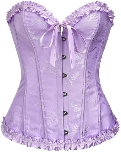 SZIVYSHI Corset Tops for Women, Bustier Shapewear Lingerie, Lace ...