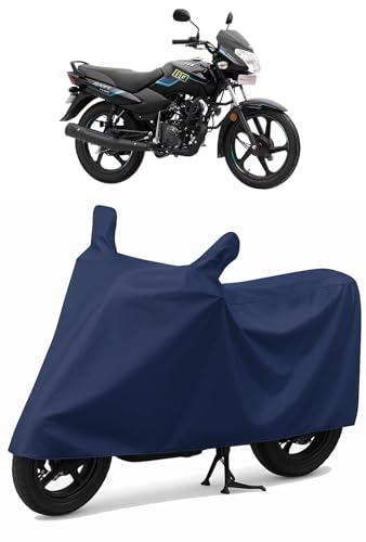 Image of Shield Heavy Duty Bike Cover for TVS Sport | All-Season, Tear-Proof Fabric | with Side Mirror Pocket & Buckle Belt
