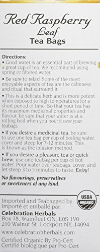 image for CELEBRATION HERBALS Red Raspberry Leaf Tea Organic 24 Bag, 0.02 Pound,