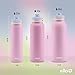 Ello Pop & Fill 32oz Stainless Steel Water Bottle with Quick Fill Technology, Double Walled and Vacuum Insulated Metal, Leak Proof Locking Lid, Sip and Chug, Reusable, BPA Free, Rosy Skyline