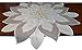 EcoSol Designs Embroidered Table Topper Centerpiece (33.5" Diameter, White Gold) Poinsettia