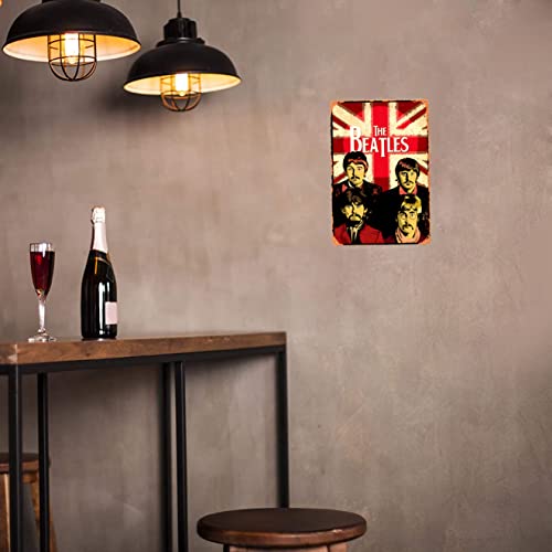 Fengyin Art Retro Metal Signs, Band Tin Sign Decorative, Vintage Tin Sign Painting Gifts For Beatles Fans, Classic Rock For Pub Bar Decor, Size 20X30Cm 8"X12"(20Cmx30Cm) Vintagetin-0107 #TOP2