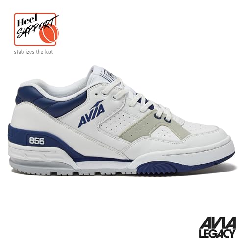 Avia 855 Basketball Shoes for Men and Women, Low Top Retro Sneakers for Indoor or Outdoor, Street or