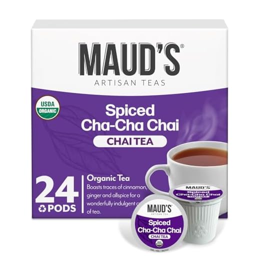 Maud's Organic Chai Tea Pods, 24ct, 100% Gourmet Blended Tea