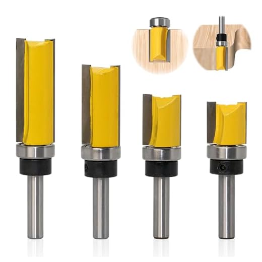 4 piezas Juego de Fresas Fresadoras para Madera, Vástago Fresas de Ranurar Router Bit con 8 mm Diámetro, Ranurar Cortador de Carpintería, Cortador de Broca de Madera (4)