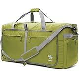 1400 Duffel-140-Vert Bago Sac de voyage pour homme et femme – Sac de sport pliable de petite et moyenne taille pour bagages, voyage, gym, sport, Vert, 140L, Sac de voyage