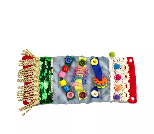 VZZCGJVT Federa tattile Montessori per Il Braccio, Un Giocattolo da Allenamento sensoriale lenitivo e Antistress,Rosso