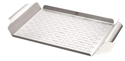 Weber Grill Pan – Durable Stainless Steel Pan for Small or Delicate Foods, 1/8' Slits for...