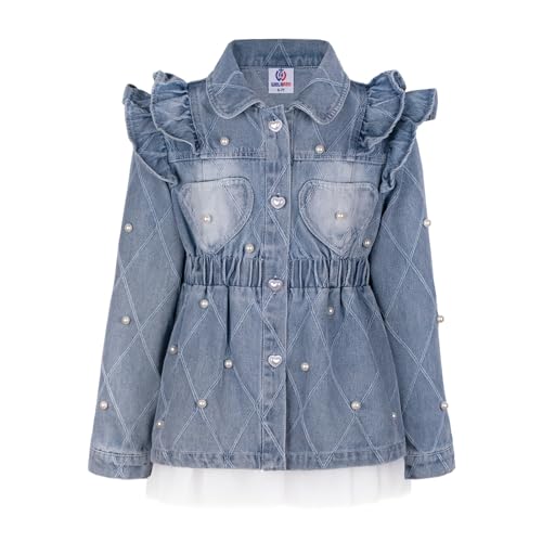 WELAKEN Girls Denim Jackets – Trendy Button-Up Outerwear for Kids