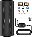 3000+ Miles Range TV Antenna,2026 Strongest Digital TV Antenna for Smart TV and Old TVs, HD Antenna for Local Channels Indoor Outdoor with Amplifier Signal Booster-38ft Coax Cable-Support 8K 4K 1080p