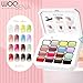 Woobena Pat Pat Gel Nail Polish Set,16 Colors Gradient Patting Gel Polish- Highly Pigmented,No Wipe Ombre & Blooming Gel for French Manicure, DIY Nail Art with 100 Sponges & 1 Grabber,UV/LED Cured