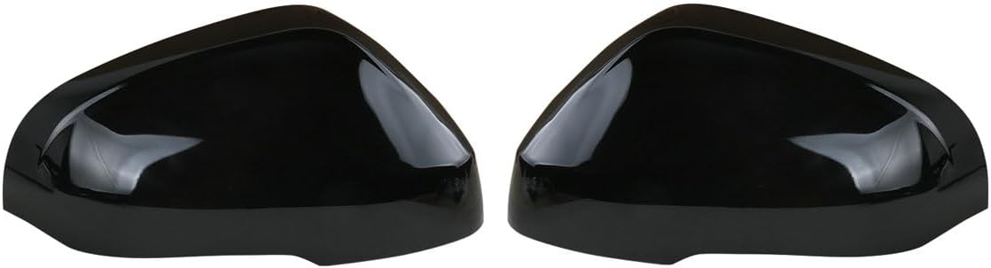 Pair Left & Right Side Rearview Mirror Cap Cover Compatible for Volvo S60 S80 2012-2019 V60 Black