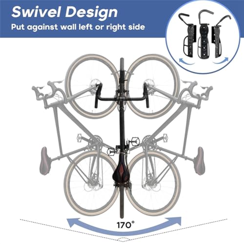 Support mural pour vélo pivotant à 180° pour gain de place