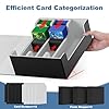 Mlikero Card Deck Case for Trading Cards 1800+, Trading Card Storage Box with 10 Dividers and 3 Foam Stoppers, Leather Magnetic Closure Commander Deck Box Fit for YuGiOh, MTG and Sport Cards #2