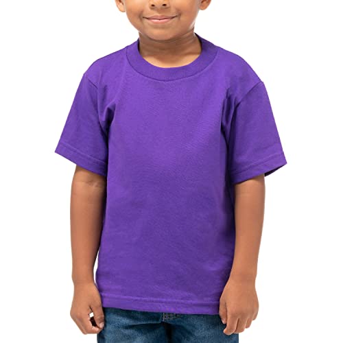 Pro Club Toddler Short Sleeve Crew Neck Tee, Purple, X-Small