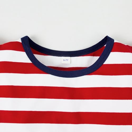 Magic Park 1-10Y Toddler Independence Day Dress Kids+ 4th of July Outfits Girls Patriotic Clothes Red White Blue Dresses4