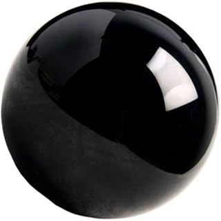 LIOOBO Sfera di Cristallo di Ossidiana Sfera di Cristallo Cristalli di Feng Shui Sfera di Divinazione per La Meditazione E La Guarigione Decorazione della Tavola di Casa Nera (40Mm)