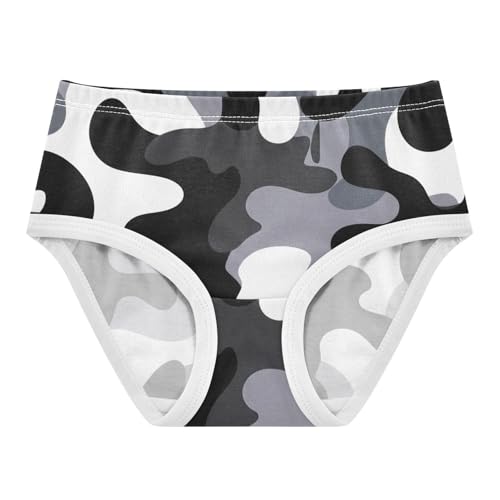 Girls Underwear Toddler 2t Cotton Panties for Girl Fancy Kids Briefs Undies Camouflage Black White