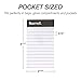 Samsill Mini Pocket Notebook Holder Refills, Memo Refills, 10 Pack 2 7/16” x 4 ¼” Sized Writing Pad with 40 Lined Paper Per Note Pad