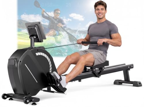Dripex 16-Stufen Magnetisches Rudergerät 130kg Bluetooth LCD Heimtrainer