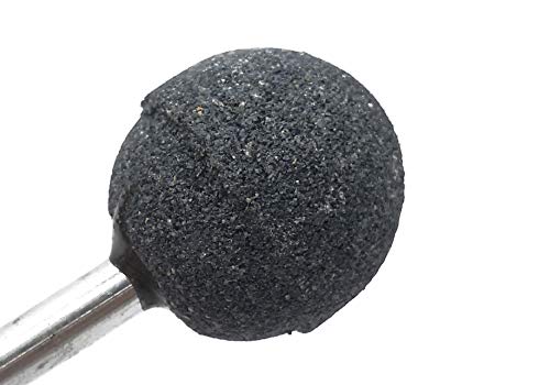 ZLYY Blue 1/4\" Shank 1\" Dia Abrasive Mounted Stone Grinding Wheel Head, Ball Shaped Rotary Tool Polishing Bits 2-Pack - Thumbnail 3