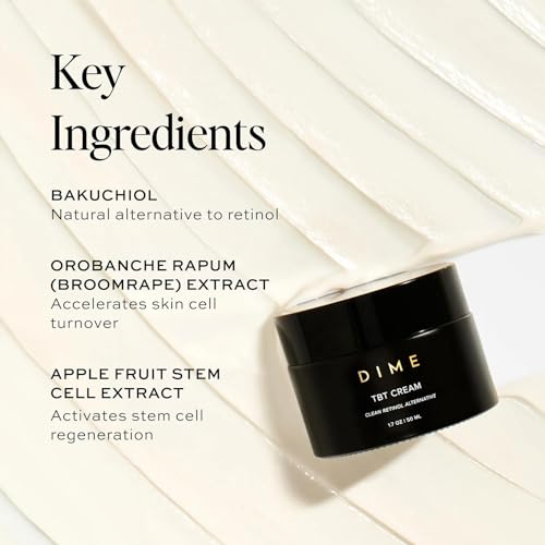 Image of DIME Beauty TBT Cream - Anti-Wrinkle Night Cream with Bakuchiol Retinol Alternative for Fine Lines, Firming and Smoothing Face Moisturizer, Vegan, Cruelty-Free, 1.7 oz / 50 ml