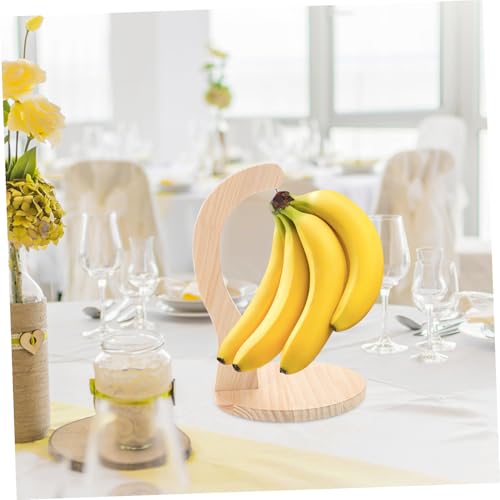 TOYANDONA Wooden Banana Hanger Small Fruit Storage Rack Indoor Desktop Banana Holder Fruit Organizer Stand for Home Kitchen Table Display - Image 4
