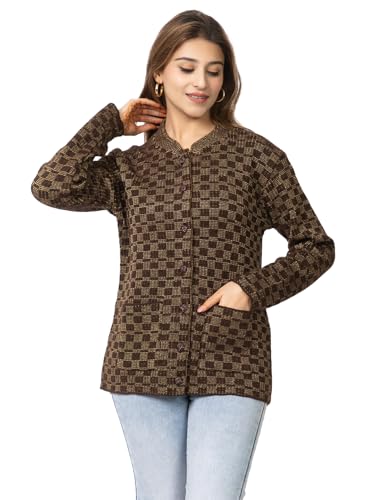 Image of TWENTY ME Winter Wear Casual Wear Acrylic Blend Button Closure and with Front Pockets Cardigans for Women's
