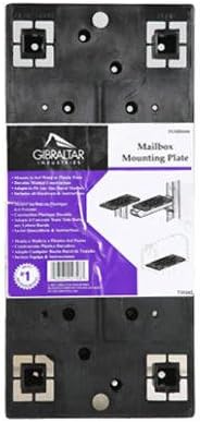 Gibraltar Mailboxes Black Plastic Mailbox Mounting Board 13-1/16 in. L