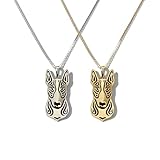 Bulldog - Collar con colgante de perro, regalo para amantes, collar conmemorativo, 1, Acero inoxidable, Sin piedra preciosa