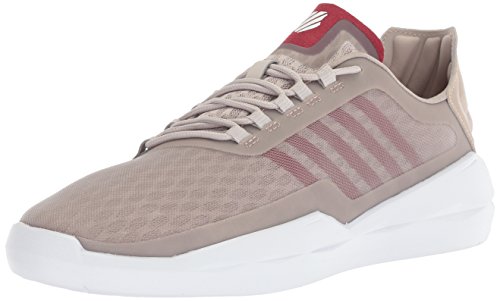K-Swiss Men's Functional Sneaker Silver Cloud/Merlot 12 M
