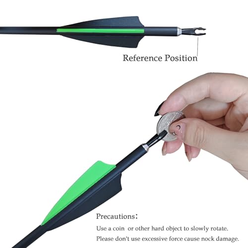 biubiusot 12 Stück Carbonpfeile 30 Zoll 500 Spine Bogenpfeile Jagdpfeile Pfeile Pfeilspitze für Recurvebogen Compound Bogen (12 Pfeile)
