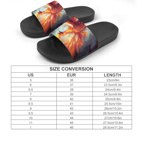 Flaming Phoenixes Bird House Sandals Non-Slip Bathroom Slippers Beach Summer Shoes for Men Women2
