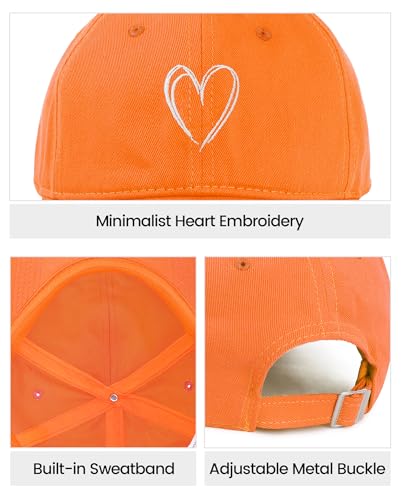 Image of American Trends Womens Baseball Caps Cute Heart Dad Hat, Adjustable Cotton Unisex Cap for Workout, Golf & Everyday Wear