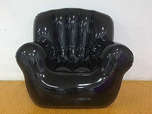 Inflatable chair sofa/lazy transparent portable cushion stool/portable single inflatable sofa outdoors,Black sofa repair kit