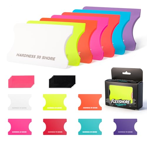 FOSHIO 7PCS 30°- 90° Hardness Vinyl Wrap Squeegee Kit with...