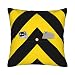 Taie Coussin Motif D'Avertissement De Route À Rayures Industrielles Jaune-Noir Taie D Oreiller Imprimés Taie d'oreiller D'Extérieur Housse De Coussin pour Jardin, Hôtel, Voiture, 45X45Cm