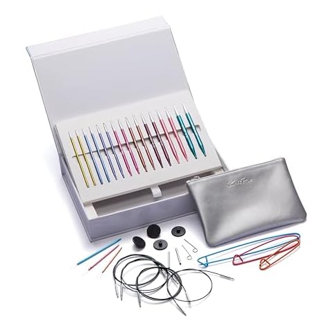 KnitPro Deluxe Gift Set - Zing Interchangeable Circular Needles (3.50-8.00mm) with Accessories Cover