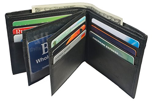 Bullz Men's Genuine Leather Multi Pocket Double ID Mens Wallet Bifold3