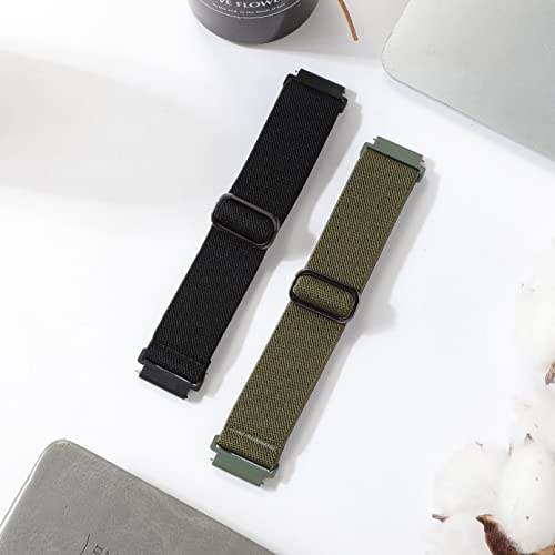 2 Pack correas elásticas de nylon para reloj 20 mm miniatura 2