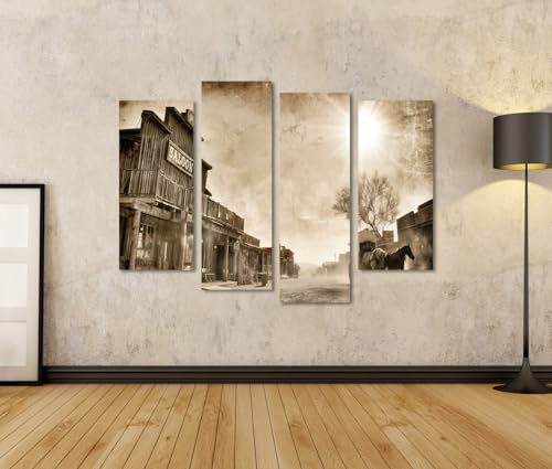 Tableau sur toile style nostalgique pour salon grand format