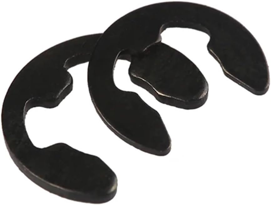 Retaining Rings 1100/1650pcs E Clip Snap Circlip Washer 65Mn Black Steel Shaft External Retaining Ring For Locking Bearing/Gear Onto Shaft In Application(2set)