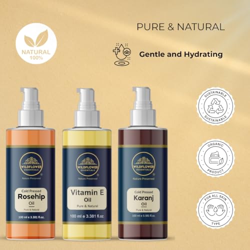 Image of Neem Oil Cold Pressed for Face Skin Hair & Body Hydration Pure & Natural (30ml)