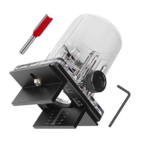 Wood Router Slotting Locator, Slotted Base & Fastening Bracket Wood Trimmer Router Slotting Locator Tool for Diamater 65mm Trimming Machine